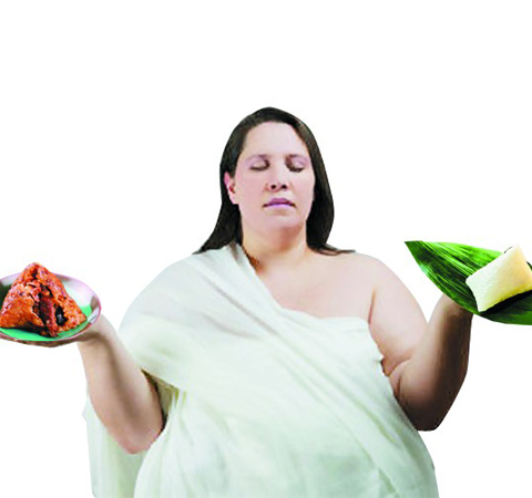 肉粽的熱量高 搭配蔬菜水果吃更健康