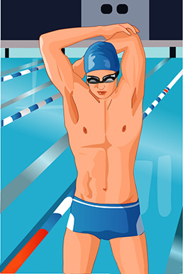 有氧游泳運動 學(xué)習(xí)正確游泳的熱身動作技巧