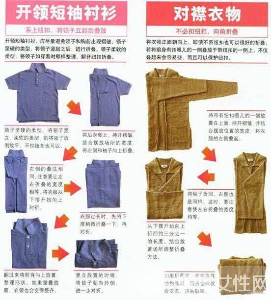 分享各類衣服的疊法 女孩們快get