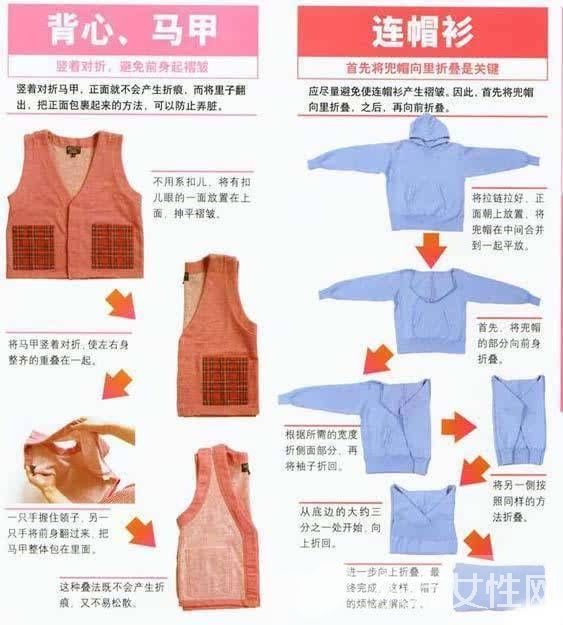 分享各類衣服的疊法 女孩們快get
