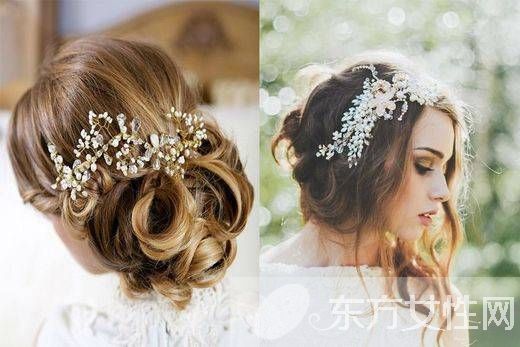 新娘浪漫發(fā)簪頭飾 仙度十足高貴唯美