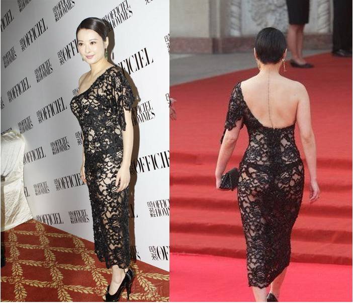 袁立透明裝高清照片 網友驚呼 春光大泄