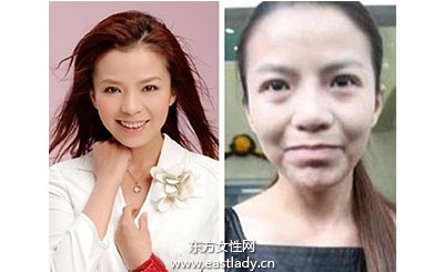 朱迅素顏照被批不如路人難以分辨