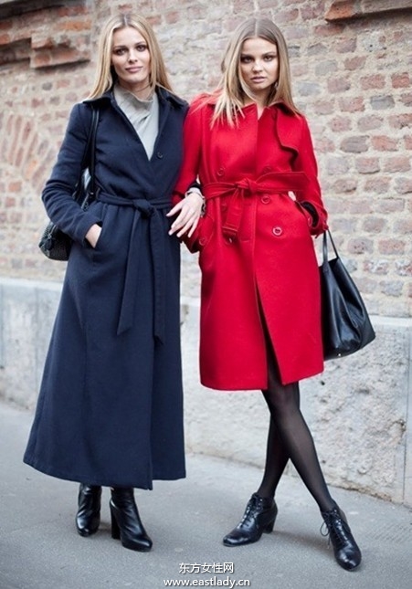 2013年春節(jié)服裝搭配 紅色大衣是主角