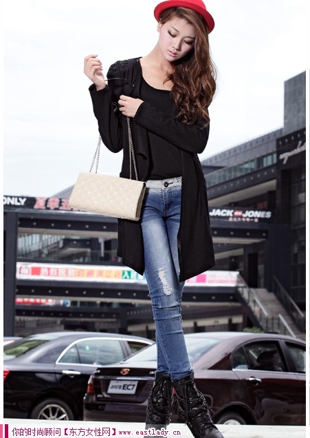 不規(guī)則長款風衣外套 歐美大牌街拍的必備品