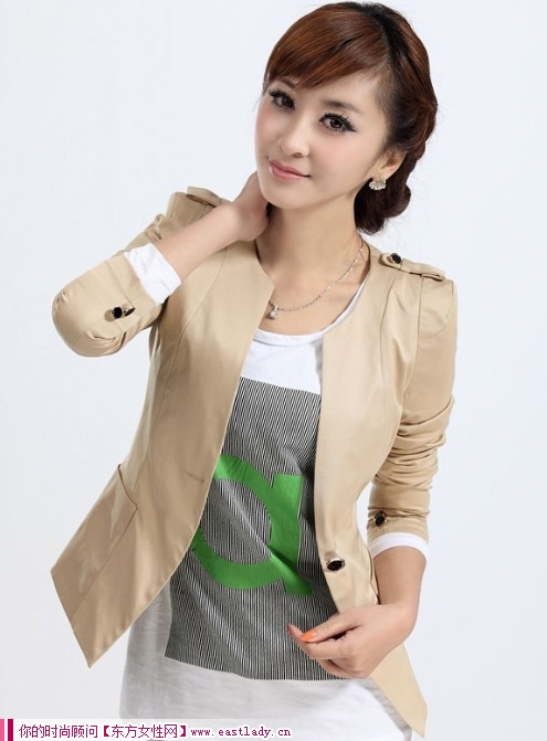 小西服也能穿出溫柔恬淡的感覺