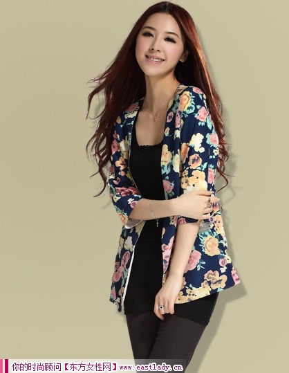 小小七分袖小西裝 如夏花般美麗