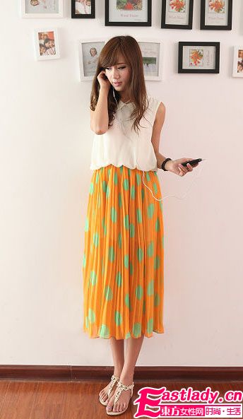 波點背心雪紡連衣裙 俏麗圓點女生最愛