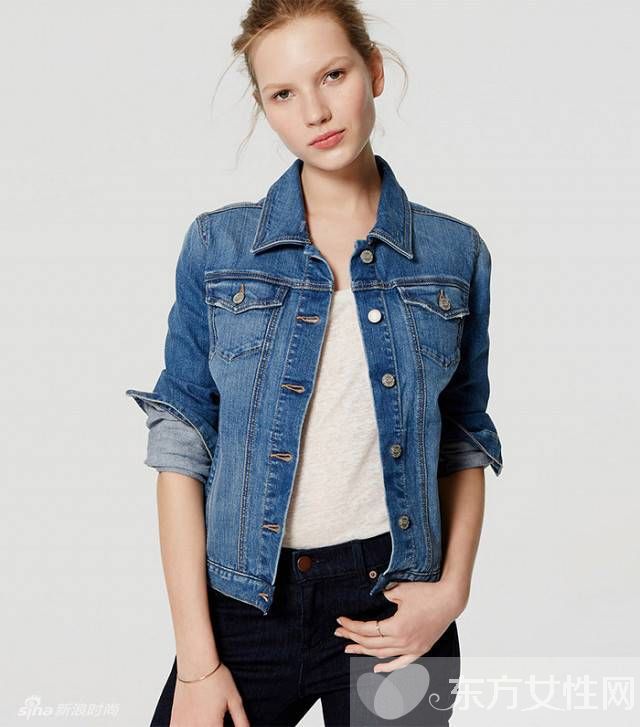 牛仔夾克這樣穿超有范 不信你看大冪冪