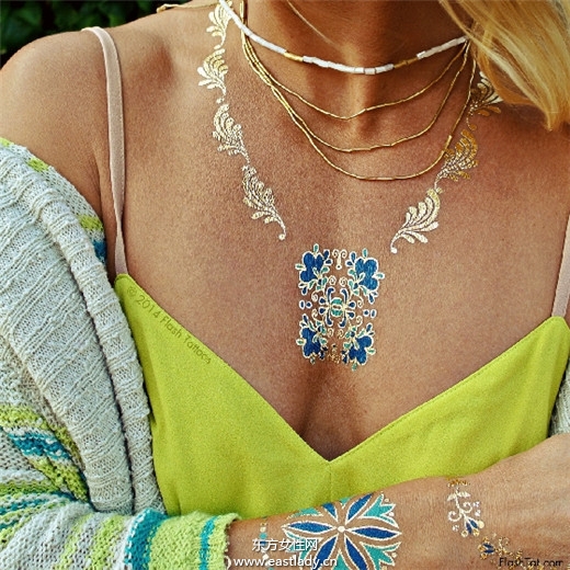 超酷 明星也愛用的金屬色系紋身貼紙