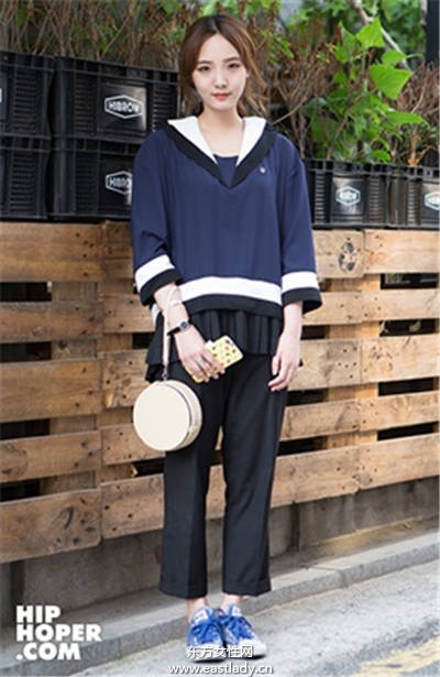 水手服強勢回歸 韓妞模特兒都這樣穿