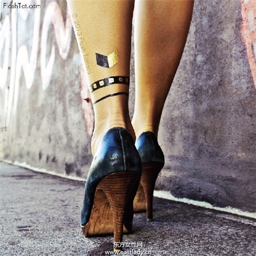 超酷 明星也愛(ài)用的金屬色系紋身貼紙