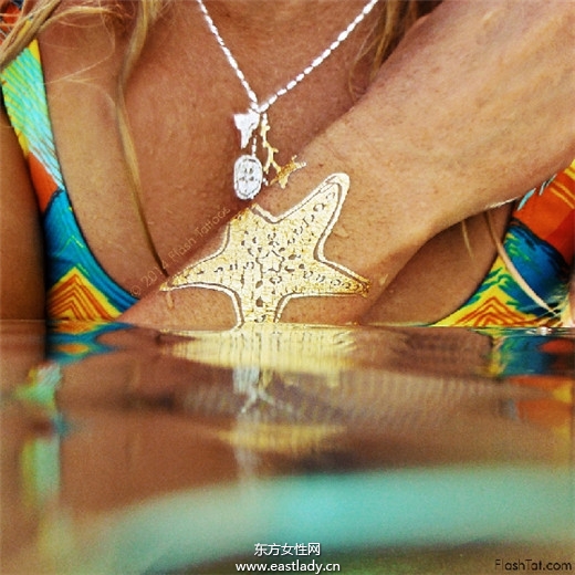 超酷 明星也愛用的金屬色系紋身貼紙