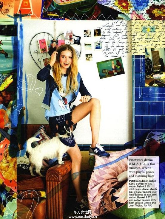 英國(guó)版《GLAMOUR》2013年4月號(hào)  丹寧女孩