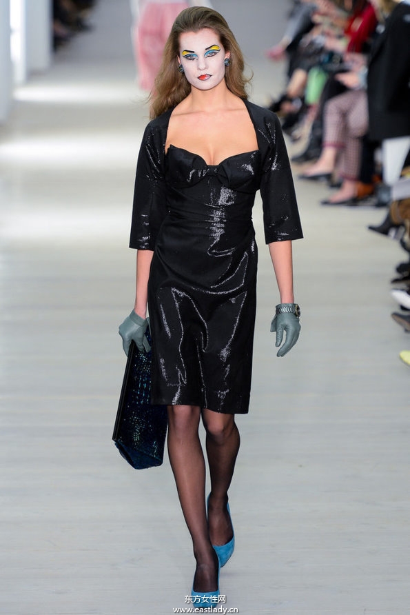 Vivienne Westwood Red Label2013倫敦時裝周裙子有范大膽撞色