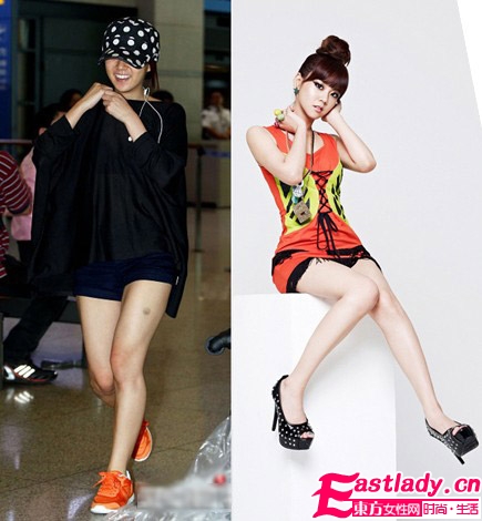 女星脫掉高跟鞋 美腿驚變蘿卜腿