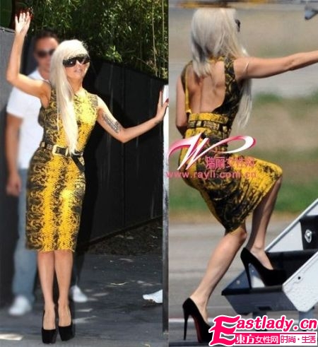 范思哲2011秋冬新款軍裝風(fēng)裙裝搭配秀出女人味