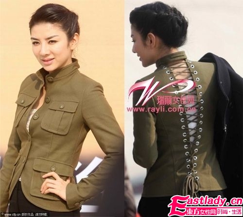 范思哲2011秋冬新款軍裝風(fēng)裙裝搭配秀出女人味