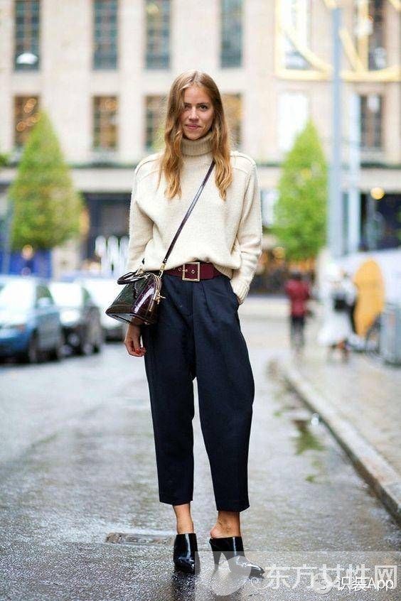 秋冬季節(jié)一件高領(lǐng)毛衣竟有這么多種穿法