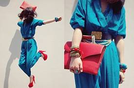 紅色高跟鞋子搭配經(jīng) 這么會搭簡直傾倒眾生