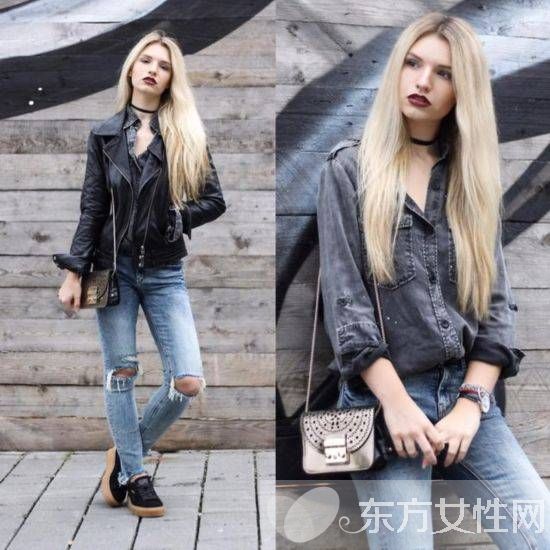 如何時(shí)髦過秋 人手一件的皮夾克就該這樣穿