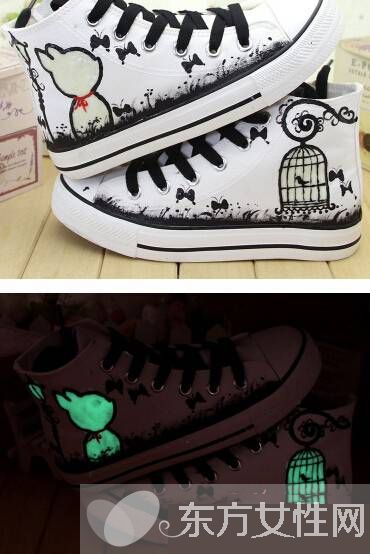 韓版涂鴉帆布鞋圖片 經(jīng)典款讓你愛不釋手