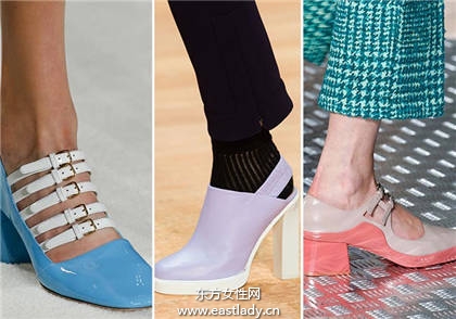 俐落率性風(fēng) 粗跟鞋百搭穿法