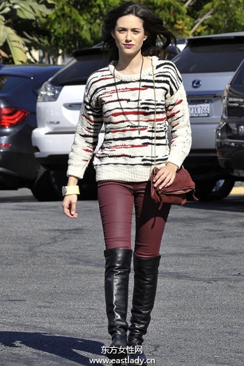 過膝長靴唱主角看明星們?nèi)绾未┐? height=