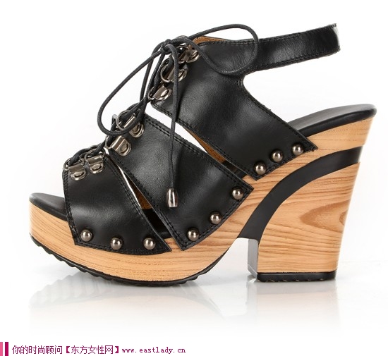 2012新款高跟魚嘴鞋 加上系帶設計個性十足