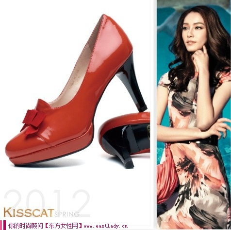 KISS CAT新款漆皮粉紅色高跟鞋 圓你的公主夢