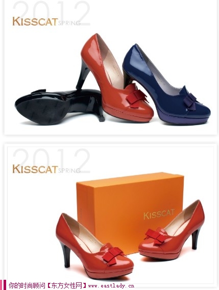 KISS CAT新款漆皮粉紅色高跟鞋 圓你的公主夢(mèng)