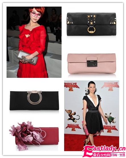 早春學女星手拿包服飾搭配
