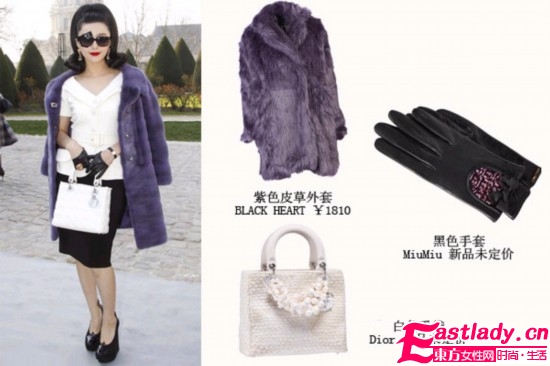 皮質(zhì)手套不能少 變身時尚女郎