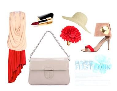 范冰冰多層印花包包 增添俏皮與隨性