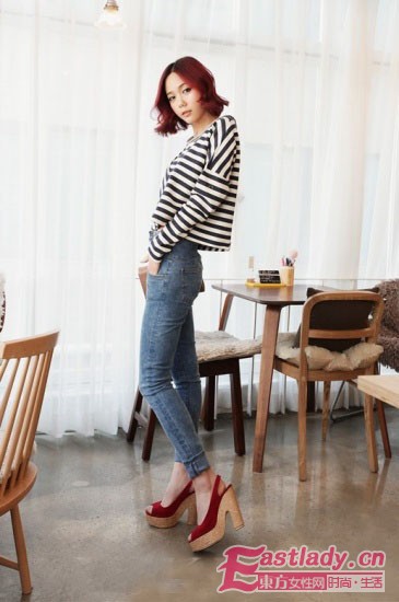 照著穿氣質(zhì)升級(jí) 條紋衫早春大放異彩