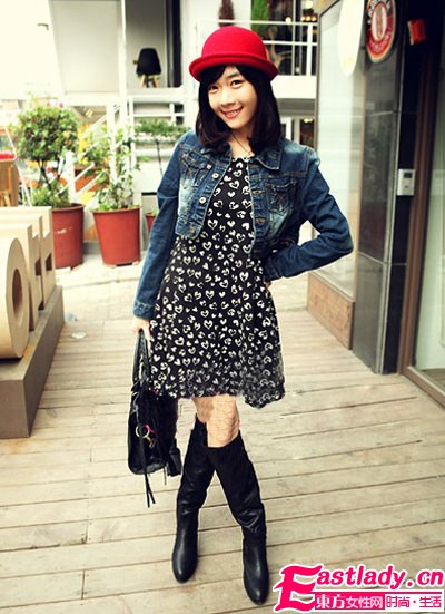 牛仔外套+裙裝 完美MIX甜美酷辣范