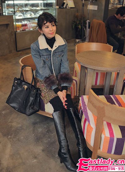 牛仔外套+裙裝 完美MIX甜美酷辣范