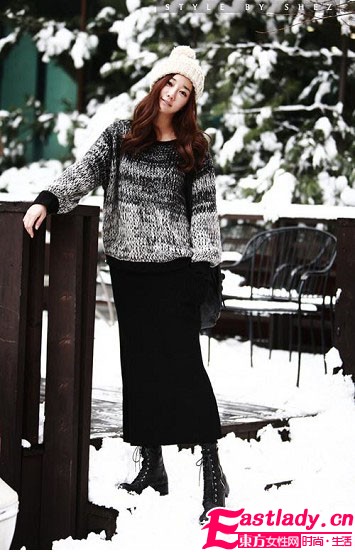 冬季要的就是這個范 人見人愛粗棒針毛衣