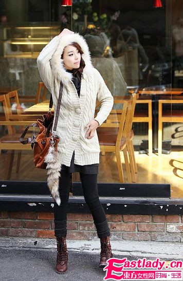 冬季要的就是這個(gè)范 人見(jiàn)人愛(ài)粗棒針毛衣