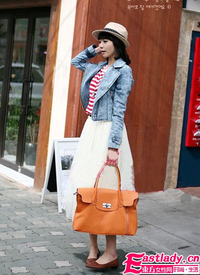 牛仔外套+裙裝 完美MIX甜美酷辣范