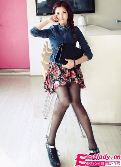 牛仔外套+裙裝 完美MIX甜美酷辣范