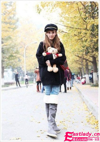 矮個子MM穿對冬靴 變身長美腿