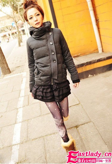 另類打底褲穿搭 擺脫冬季沉悶