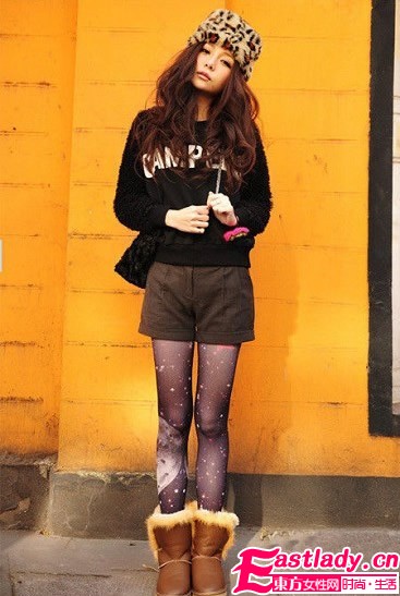 另類打底褲穿搭 擺脫冬季沉悶