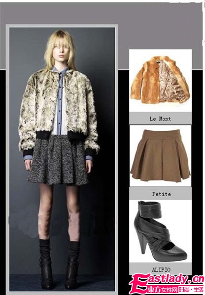 穿低靴就配短裙 秀出美腿黃金比