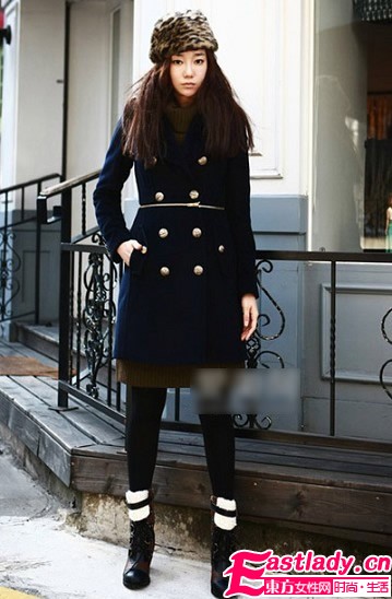 修身呢子大衣保暖時髦顯身材