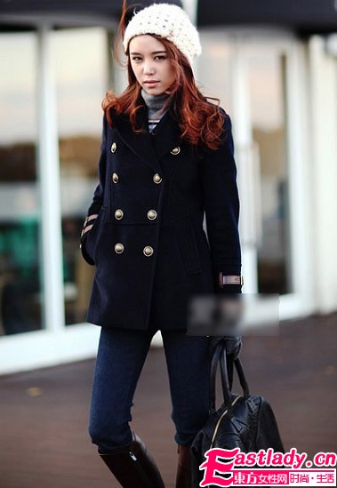修身呢子大衣保暖時髦顯身材