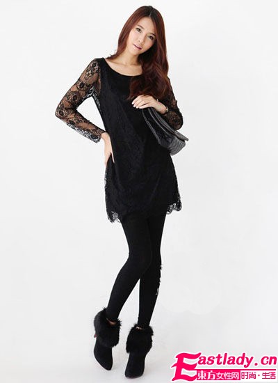 冬季甜美加倍 就將蕾絲作內(nèi)搭