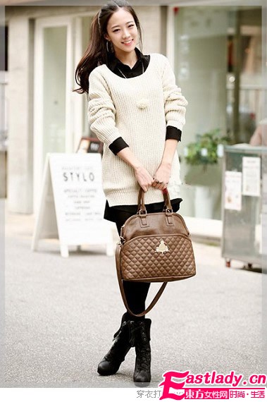 秋冬毛衣配長靴穿出高挑氣質(zhì)