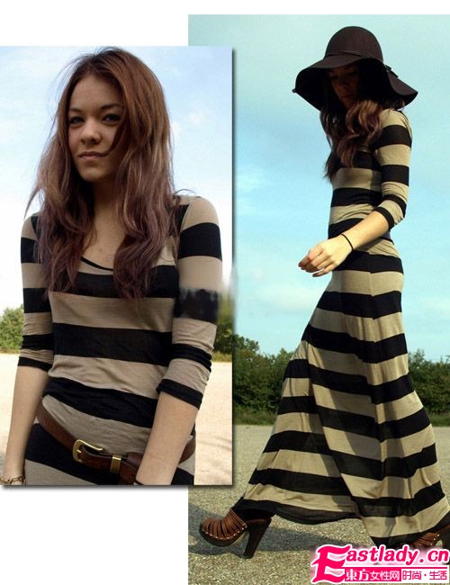 超長裙優(yōu)雅LOOK 巧遮贅肉顯腿型